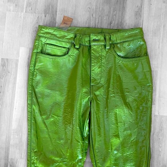 Simon Miller Faux Leather Pants Green Size 29 - Picture 5 of 7